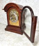 Antique Junghans 3 Wind Mantel Clock Westminster Chimes Rounded Top Case Runs?