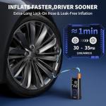 OlarHike Tire Inflator Portable Air Compressor, Smart Dual Hose System, 160PSI Auto Air Pump for Car Tires, Bike,Bicycle, Motorcycles,Electric Pump with LED Light & Digital Pressure Gauge