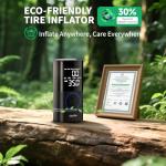 OlarHike Tire Inflator Portable Air Compressor, Smart Dual Hose System, 160PSI Auto Air Pump for Car Tires, Bike,Bicycle, Motorcycles,Electric Pump with LED Light & Digital Pressure Gauge