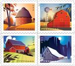 Barn Forever Stamps Roll - US American History