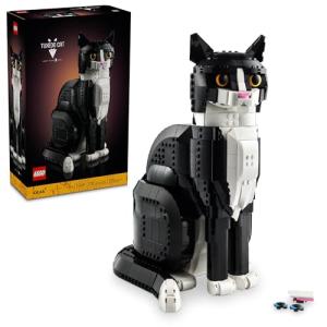 LEGO Ideas Tuxedo Cat, Home Décor, Cat Gift Idea for Animal-Lovers, Cat Lover Gifts, Collectible Model, Creative Activity, Building Set for Adults, 21349