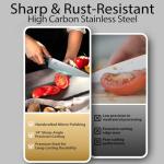 14-Piece High Carbon Stainless Steel Kitchen Knife Set