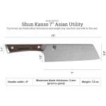 Handcrafted Shun Kanso Asian Utility Knife 7