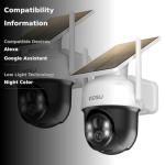 AOSU Solar Camera Outdoor Wireless - 360° Panoramic View