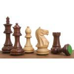 Golden Rosewood Fierce Knight Staunton Chess Set, 3.5-in
