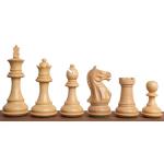 Golden Rosewood Fierce Knight Staunton Chess Set, 3.5-in