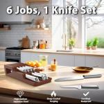 imarku 10-Piece Japanese Steel Knife Block Set for VIP Smart Shoppers