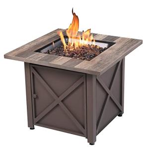 Endless Summer Brown Tabletop Propane Gas Fire Table