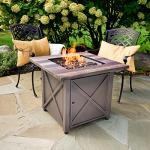 Endless Summer Brown Tabletop Propane Gas Fire Table
