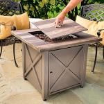 Endless Summer Brown Tabletop Propane Gas Fire Table