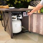 Endless Summer Brown Tabletop Propane Gas Fire Table