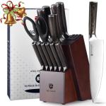 Professional 15-Piece German Stainless Steel Chef Knife Set