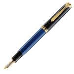 Pelikan M400 Fountain Pen, Fine Nib, Black/Blue