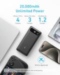 Portable Anker Power Bank with Fast Charging, 20,000mAh