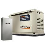 Generac Guardian 10kW Home Standby Generator with 100 Amp Transfer Switch - Automatic Whole House Backup Power for Storms, Emergencies, and Outages, WiFi Enabled, Runs on Natural Gas or Liquid Propane
