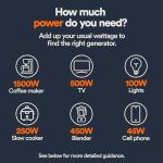 Generac 2,500-Watt Gas Powered Portable Inverter Generator - Lightweight and Compact Design - Produces Clean, Stable Power - Quiet Operation - Great for Home Backup, Camping, and RV Use