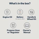 Generac 12,500 Starting Watt Tri-Fuel Portable Generator - Electric Start - Gas, Propane or Natural Gas - Home Backup, Jobsite, or RV - Quiet Operation - Long Runtime - 49-State Compliant