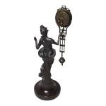 German Junghans Lady Diana Figural Swing Mantel Clock 11" Statue