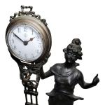 German Junghans Lady Diana Figural Swing Mantel Clock 11" Statue