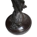 German Junghans Lady Diana Figural Swing Mantel Clock 11" Statue