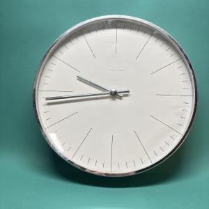 JUNGHANS 367 Max Bill Diameter 10” Wall Clock Quartz Some Scuffs On Rim
