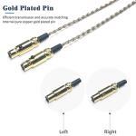 GUCraftsman 6N Single Crystal Silver Upgrade Headphones Cable 4Pin XLR/2.5mm/4.4mm Balanec Headphone Upgrade Cables for AUDEZE LCX-X LCD-XC LCD2 LCD3 LCD4 MEZE EMPYREAN MEZE Elite (4.4mm Plug)