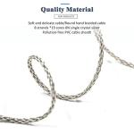 GUCraftsman 6N Single Crystal Silver Upgrade Headphones Cable 4Pin XLR/2.5mm/4.4mm Balanec Headphone Upgrade Cables for AUDEZE LCX-X LCD-XC LCD2 LCD3 LCD4 MEZE EMPYREAN MEZE Elite (4.4mm Plug)