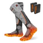 EIHBIEA Heated Socks, 5V 6000mAh Rechargeable Heated Socks for Men & Women, Electric Socks with 3 Heating Levels for Winter, Skiing, Hunting, Camping, Hiking, Cycling, Outdoor Work