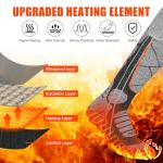 EIHBIEA Heated Socks, 5V 6000mAh Rechargeable Heated Socks for Men & Women, Electric Socks with 3 Heating Levels for Winter, Skiing, Hunting, Camping, Hiking, Cycling, Outdoor Work