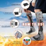 EIHBIEA Heated Socks, 5V 6000mAh Rechargeable Heated Socks for Men & Women, Electric Socks with 3 Heating Levels for Winter, Skiing, Hunting, Camping, Hiking, Cycling, Outdoor Work