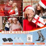 EIHBIEA Heated Socks, 5V 6000mAh Rechargeable Heated Socks for Men & Women, Electric Socks with 3 Heating Levels for Winter, Skiing, Hunting, Camping, Hiking, Cycling, Outdoor Work
