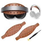 Voarmaks Wide Genuine Leather Headband Strap -Compatible with Audeze Maxwell Gaming Headset & Audeze MM-100 Professional Headphone,Premium Handcrafted, Durable, Comfortable, Cooler