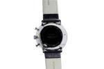 Junghans Max Bill Chronoscope Mens Automatic Chronograph Watch - 40mm Analog Black Face with Luminous Hands and Date - Stainless Steel Black Leather Band Luxury Watch Made in Germany 027/4601.00