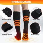 Heated Socks, Heated Socks for Men Women Rechargeable Washable, Up to 8 Hours Battery Electric Socks with 4 Heating Levels for Winter Outdoor Work Skiing Hunting Camping Hiking Fishing Cycling