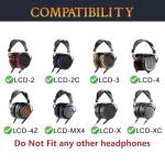 SOULWIT Replacement Earpads for Audeze LCD-2, LCD-2C, LCD-3, LCD-4, LCD-4Z, LCD-MX4, LCD-X, LCD-XC Headphones, Ear Pads Cushions with Soft Protein Leather and High-Density Memory Foam - Black