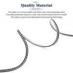 GUCraftsman 16 Strands 7N Single Crystal Copper/Silver Mixed Headphone Cable for AUDEZE LCD-X LCD-XC LCD2 LCD3 LCD4 LC5 LCD24 LCD-MX4 MM-500 MEZE Empyrean Elite Kennerton Thror Vali (4.4mm Plug)