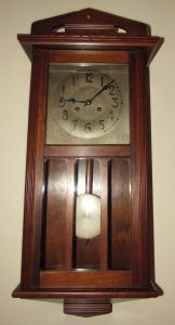 Antique German Junghans Wall Clock 8-Day, Time/Strike, Key-wind