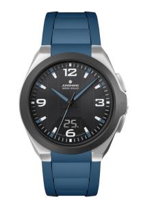 Junghans Spektrum Mega Solar 41.6mm Black Dial Rubber Band Watch 18/1527.00