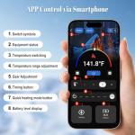 Heated Socks for Men Women Rechargeable,APP Control Mobile Warming Heated Socks Foot Leg Warmers,6000mAh*2 Battery Electric Heated Skiing Hunting Camping Fishing Cycling Socks Washable (L)