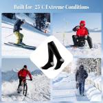 Heated Socks for Men Women Rechargeable,APP Control Mobile Warming Heated Socks Foot Leg Warmers,6000mAh*2 Battery Electric Heated Skiing Hunting Camping Fishing Cycling Socks Washable (L)