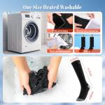 Heated Socks for Men Women Rechargeable,APP Control Mobile Warming Heated Socks Foot Leg Warmers,6000mAh*2 Battery Electric Heated Skiing Hunting Camping Fishing Cycling Socks Washable (L)