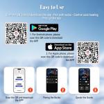 Heated Socks for Men Women Rechargeable,APP Control Mobile Warming Heated Socks Foot Leg Warmers,6000mAh*2 Battery Electric Heated Skiing Hunting Camping Fishing Cycling Socks Washable (L)