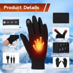 FLLVILLEY USB Heated Gloves for Women Fast Heating Gloves, 3-Temperature Electric Heated Glove, Touchscreen Heating Warm Glove USB Heat Mittens for Skiing, Cycling, Driving, Work (Winter Gifts Idea)