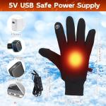 FLLVILLEY USB Heated Gloves for Women Fast Heating Gloves, 3-Temperature Electric Heated Glove, Touchscreen Heating Warm Glove USB Heat Mittens for Skiing, Cycling, Driving, Work (Winter Gifts Idea)