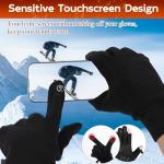 FLLVILLEY USB Heated Gloves for Women Fast Heating Gloves, 3-Temperature Electric Heated Glove, Touchscreen Heating Warm Glove USB Heat Mittens for Skiing, Cycling, Driving, Work (Winter Gifts Idea)