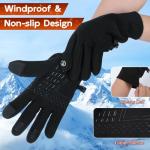 FLLVILLEY USB Heated Gloves for Women Fast Heating Gloves, 3-Temperature Electric Heated Glove, Touchscreen Heating Warm Glove USB Heat Mittens for Skiing, Cycling, Driving, Work (Winter Gifts Idea)