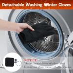 FLLVILLEY USB Heated Gloves for Women Fast Heating Gloves, 3-Temperature Electric Heated Glove, Touchscreen Heating Warm Glove USB Heat Mittens for Skiing, Cycling, Driving, Work (Winter Gifts Idea)