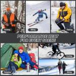 PEKWZIZ Heated Socks, 5V 6000mAh Rechargeable Heated Socks for Men Women, Electric Heated Socks with 4 Heating Levels for Outdoors Working Skating Skiing Hunting Hiking Cycling