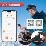 Heated Socks for Men Women, 8000mAh Rechargeable Battery Electric Heating Socks with APP Control Washable Winter Warm Socks for Foot Warmer Outdoor Fishing Hunting Ski Cycling Hiking Camping (X Large)