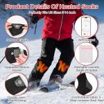 Heated Socks for Men Women, 8000mAh Rechargeable Battery Electric Heating Socks with APP Control Washable Winter Warm Socks for Foot Warmer Outdoor Fishing Hunting Ski Cycling Hiking Camping (X Large)